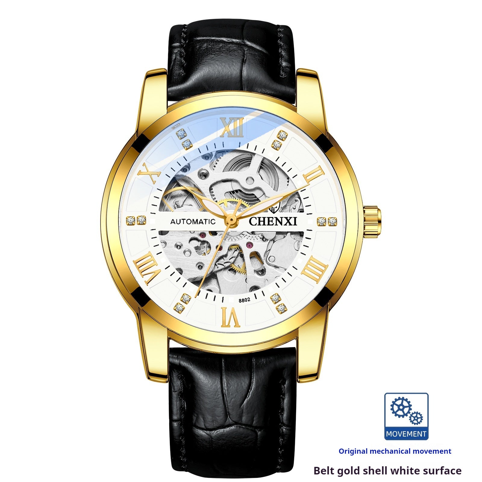 belt-gold-shell-white-surface