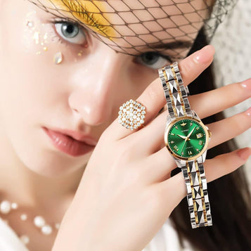 Ladies Automatic Women Watches Luxury Diamond Sapphire Crystal Watch Elegant Dress Mechanical Tungsten Steel Waterproof Date