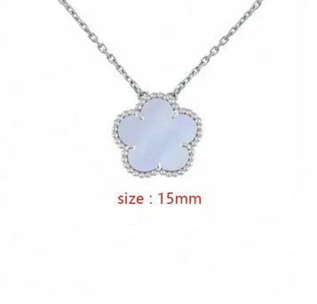 With BOX Classic Clover Necklace Pendant Pearl Mother S925 Silver Plated 18K for Women'S Girl Valentine'S Day Mother'S Day Engagement Designer Luxury Jewelry Gift