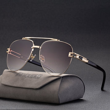 Fashion Women Retro Round Frame Frog Sunglasses