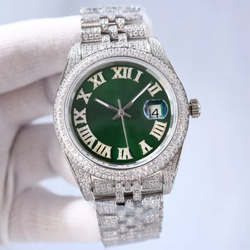 Diamond Watch Mens Designer Watches Automatic Mechanical Movement 41Mm Silver Strap Stainless Steel 904L Sapphire Waterproof Wristwatch Fashion Bracelet Gift