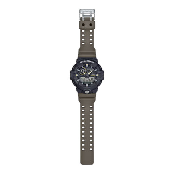 G-Shock GA710TU-1A3 Utilitarian Style Analog-Digital Olive Green Black Face