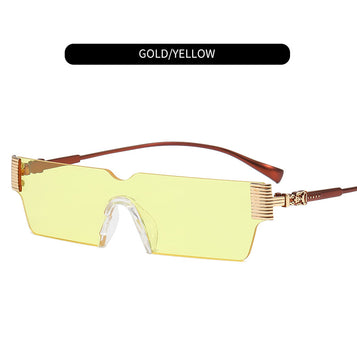 Vintage Carved Fashion Rimless Sunglasses