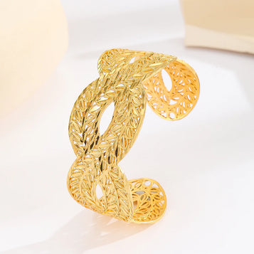 1Pc Fashion Copper Plated 18K Gold Rhinestone Bracelet